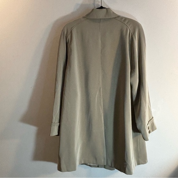 UTEX LIMITED EDITION Sz 12 Trench Coat Turned Collar Shoulder Pads Back Slit - Picture 8 of 12